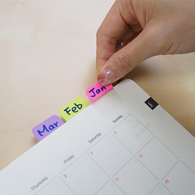 Produktbild 3 för Indexflikar 28x25 mm Papp Stick'n