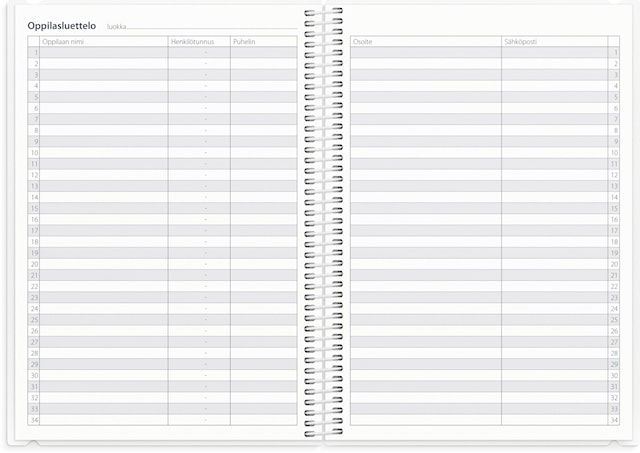 Tuotekuva 6 - Kalenteri 25/26 Opettajan tuntimuistio Burde