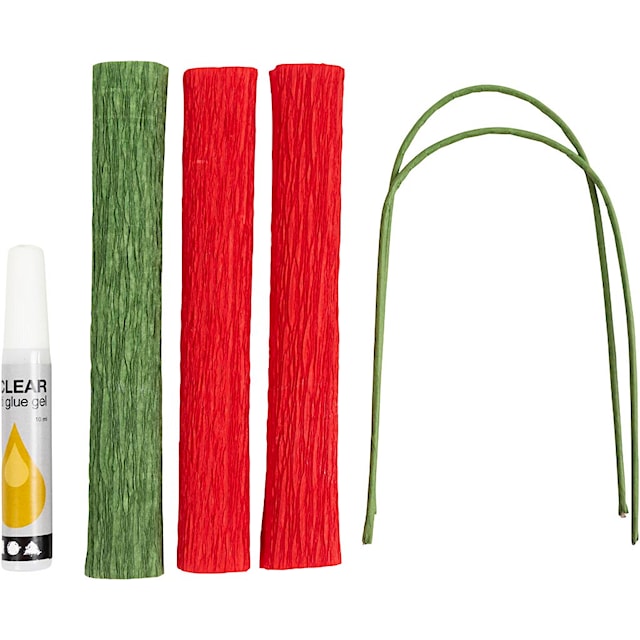 Tuotekuva 2 - Askartelusetti Mini Kreppipaperi, Ruusut, Jonka joustavuus: 180%, 105 g, 1 pkk/ 1 pkt