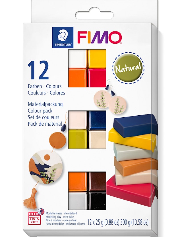 FIMO Savi Natural Colours 12x25g Staedtler