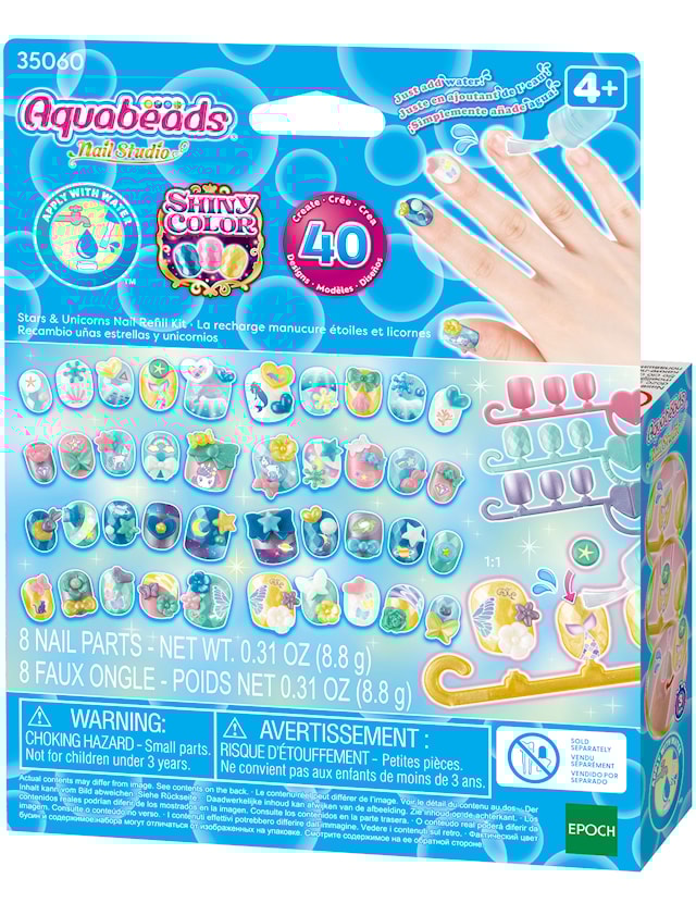 Produktbilde 1 for Refill Negler stjerner 40 stk Aquabeads