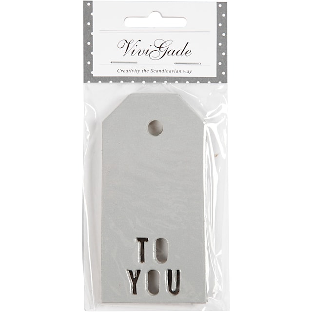 Produktbild 3 för Manillamärken, TO YOU, stl. 5x10 cm, 300 g, silver, 15 st./ 1 förp.