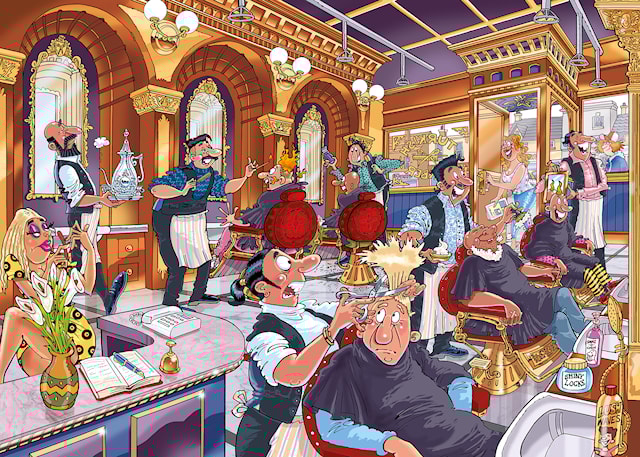Produktbilde 2 for Wasgij Mystery 43 En tett barbering! Puslespill 1000 brikker