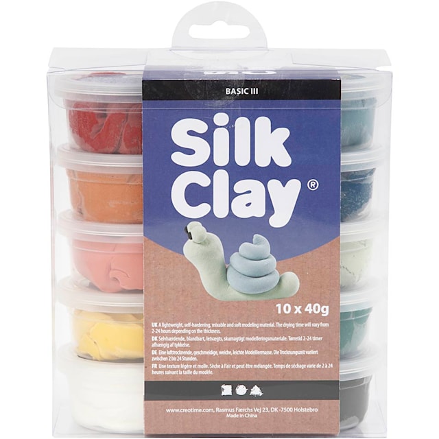 Produktbilde 1 for Silk Clay®, douche farger, 10x40 g/ 1 pk.
