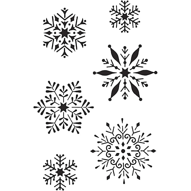 Produktbild 3 för Stencil schablon snöflinga 210x297 mm 1 ark