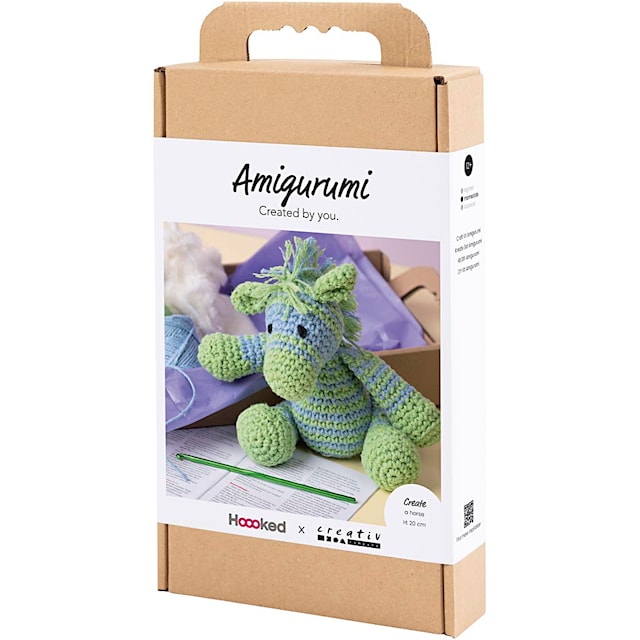 Tuotekuva 3 - Askartelusetti Amigurumi , Seepra , vaaleansininen, vaaleanvihreä, 1 pkk/ 1 pkt