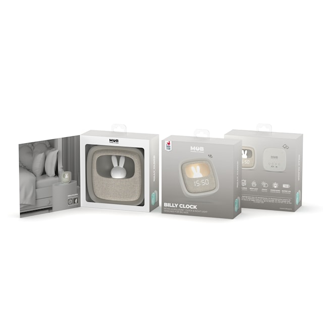 Produktbild 5 för MOB Väckarklocka med Nattlampa Billy Grey