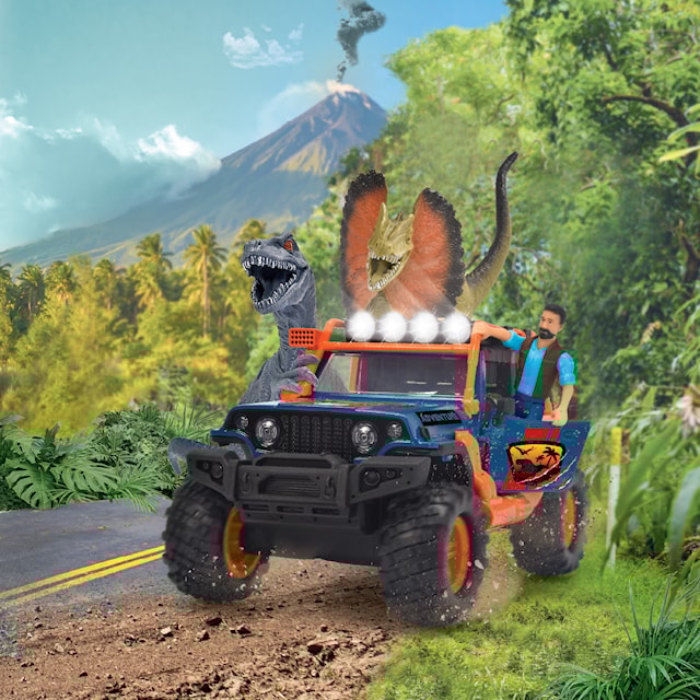 Tuotekuva 6 - Dino Befälhavare Lekset med Bil och Figurer Dickie Toys