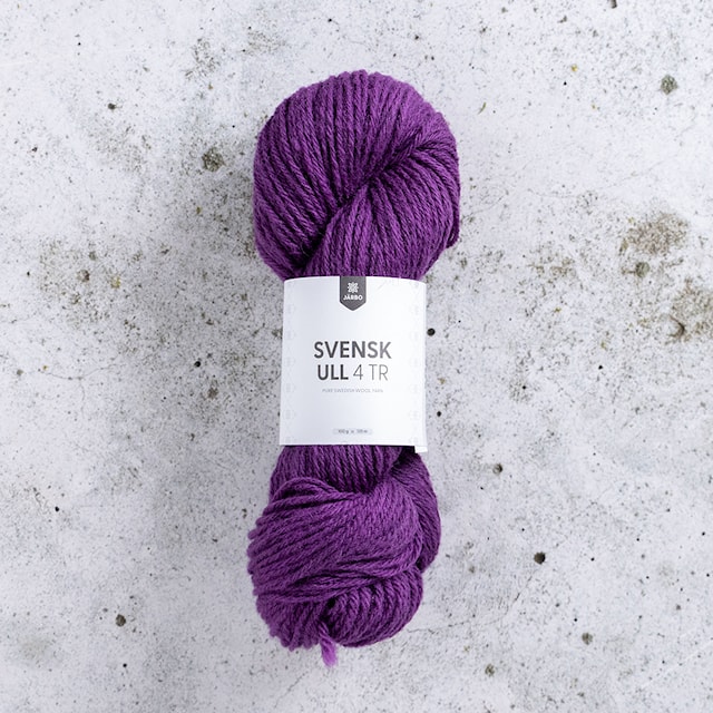 Svensk Ull 4tr 100 g Wild Pansy Purple 131 Järbo