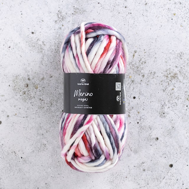 Tuotekuva 1 - Merino Mega Merinovillalanka 100 gr Berry Delights 407 Svarta Fåret