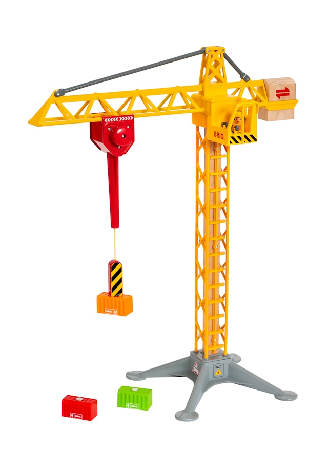 Produktbild 1 för Byggkran med Lampor, Light Up Construction Crane, Brio