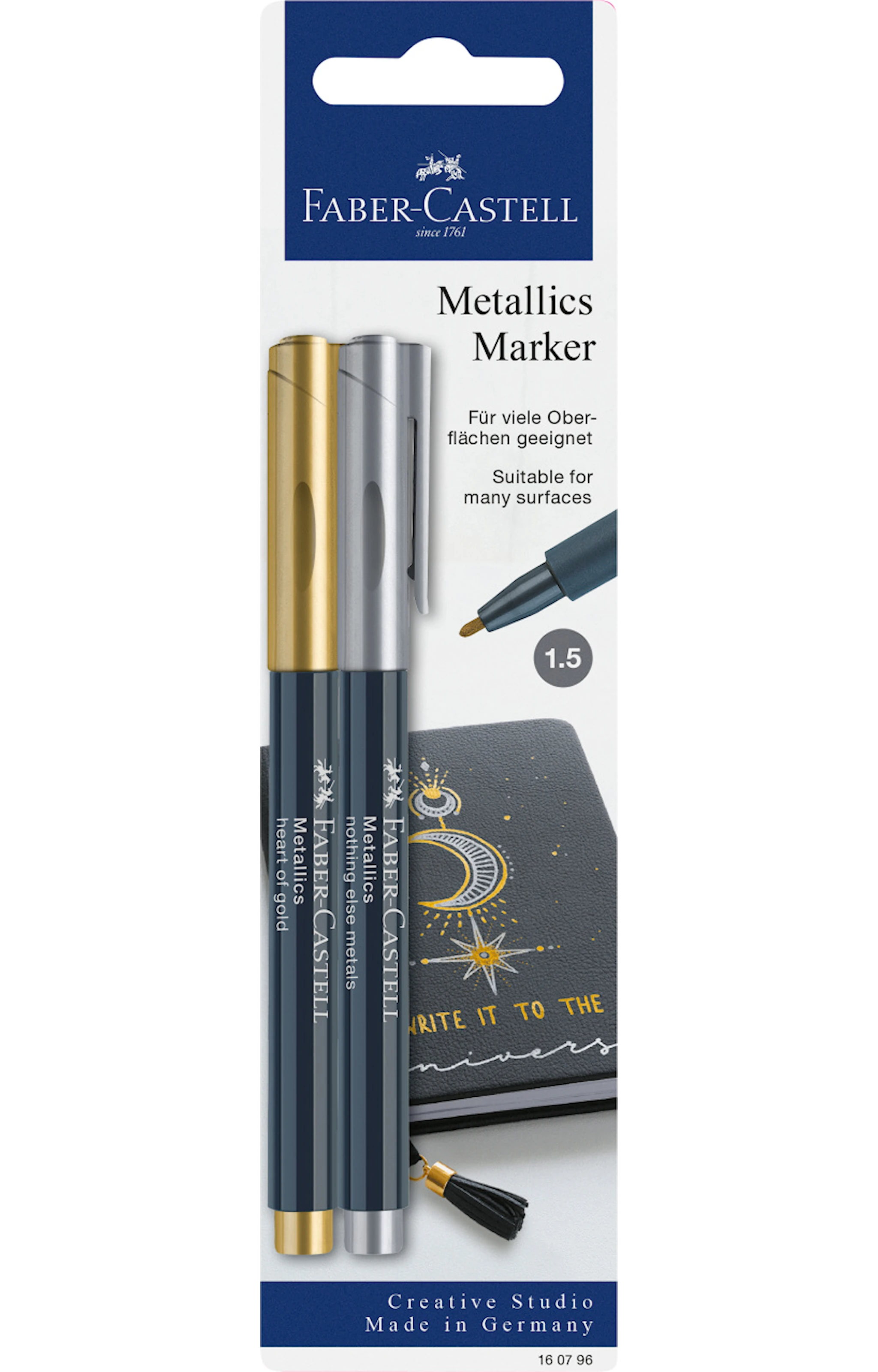 Tuotekuva ille Metalliset kynät Kulta + Hopea, Faber-Castell