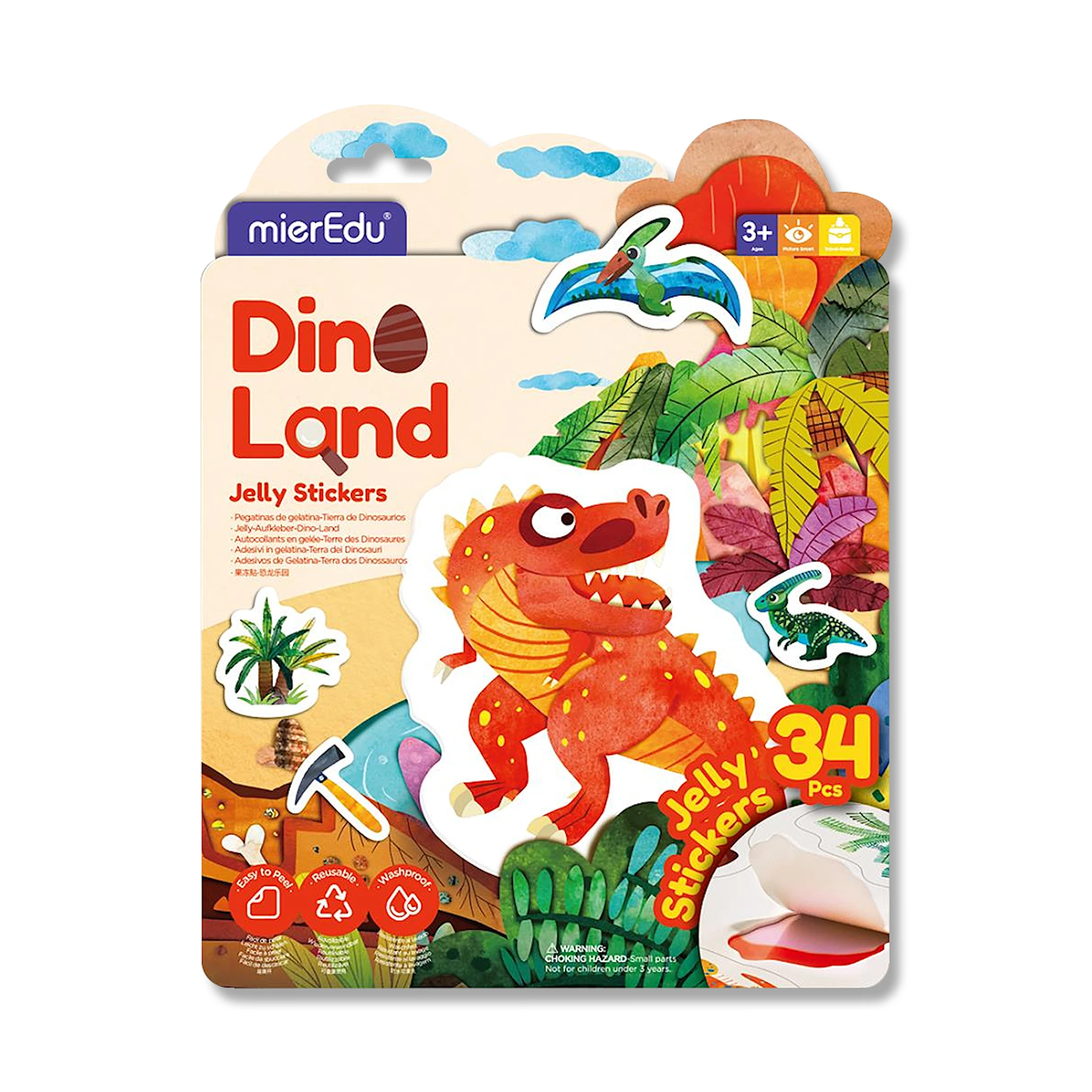 Produktbilde for Jelly Stickers Dinosaurer Gjenbrukbare mierEdu