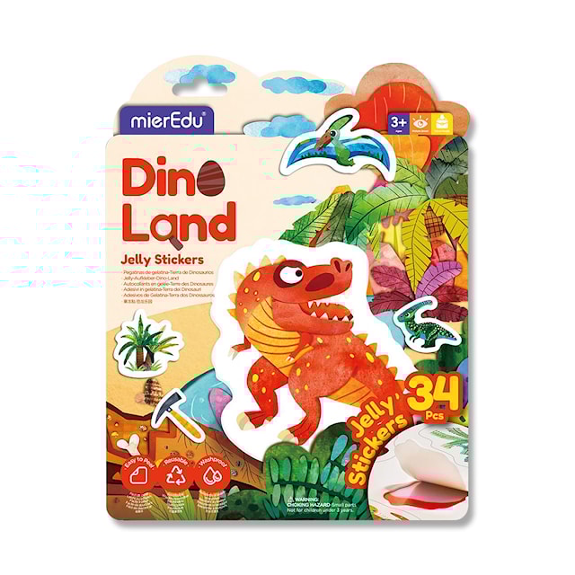 Jelly Stickers Dinosaurer Gjenbrukbare mierEdu
