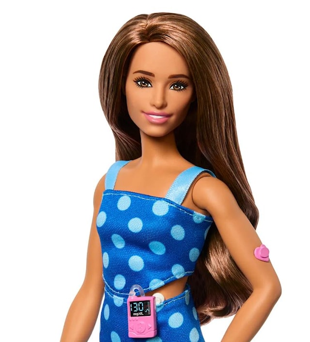 Produktbilde 2 for Barbie Fashionista Motedukke med Diabetes Blå Prikker