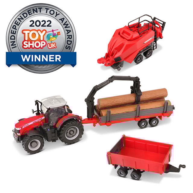 Produktbilde 2 for Massey Ferguson 8740s Jordbruks traktor med 3 Tilbehør til tilhenger 10 cm