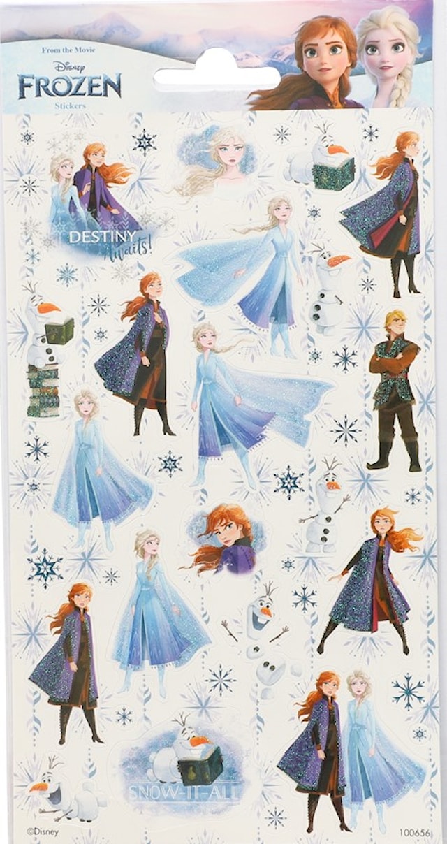 Klistermärken Frozen Glitter 1 ark