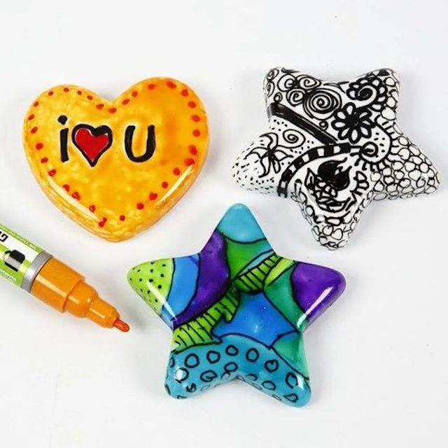 Produktbilde 3 for Hjerte, str. 6,5x6,5 cm, tykkelse 10 mm, hvit, 1 stk.