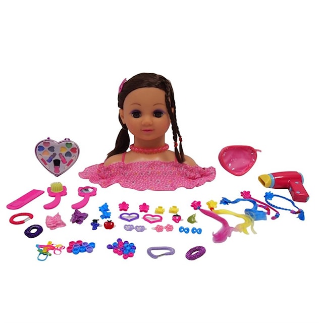 Tuotekuva 1 - Happy Friend Fanny Ruskea Hiuksinen Meikkipää