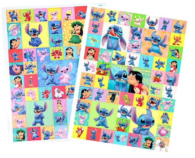 Produktbild 2 för Stitch Målarbok med Klistermärken 100-pack Hologram Sense