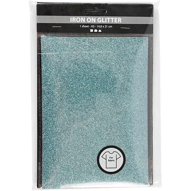 Produktbild 2 för Stryktyg Iron-on A5 Mixade färger Glitter 6-pack