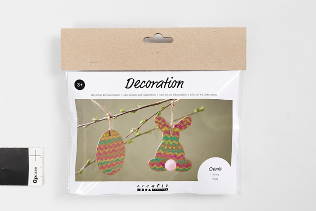 Produktbild 6 för Mini DIY Kit Dekoration, Ägg och kanin, brun, grön, rosa, gul, 1 förp.