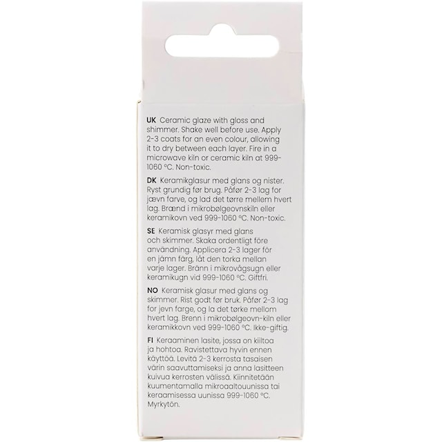 Tuotekuva 2 - Pilkullinen Keraaminen Lasite, 999-1060 °C, peittävä, Pinky, 60 ml/ 1 tb