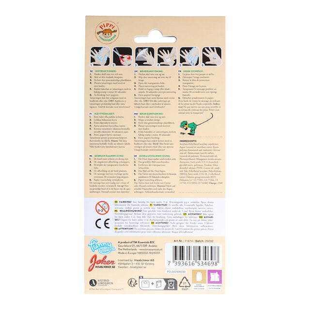 Produktbild 4 för Tatueringar Pippi 2