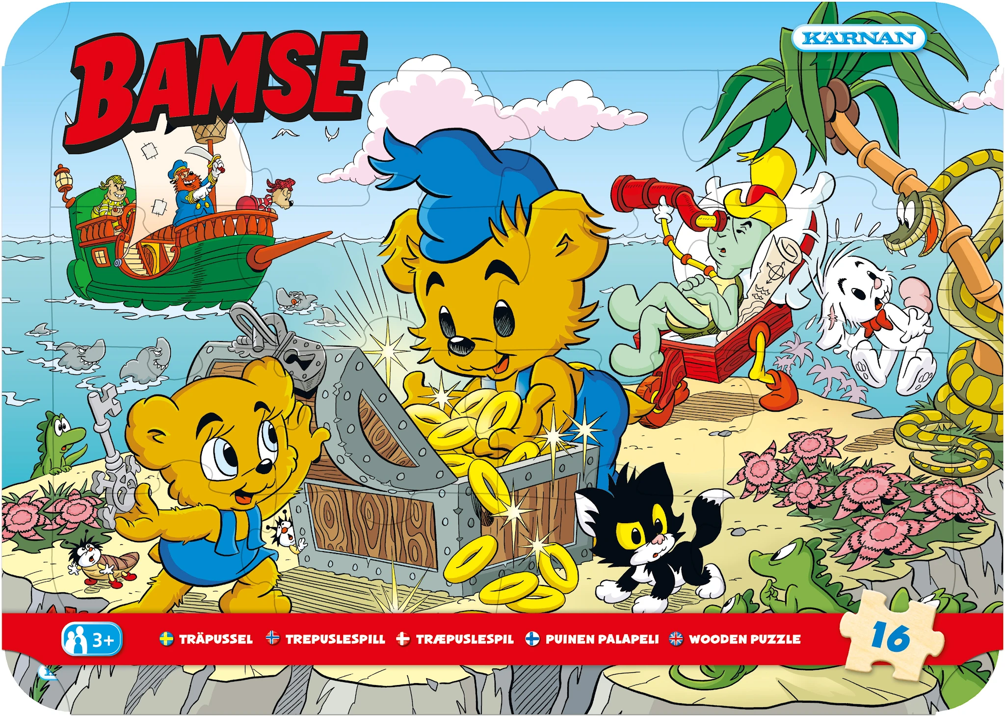 Produktbild för Rampussel Bamse Sjöravare 16 bitar, Kärnan