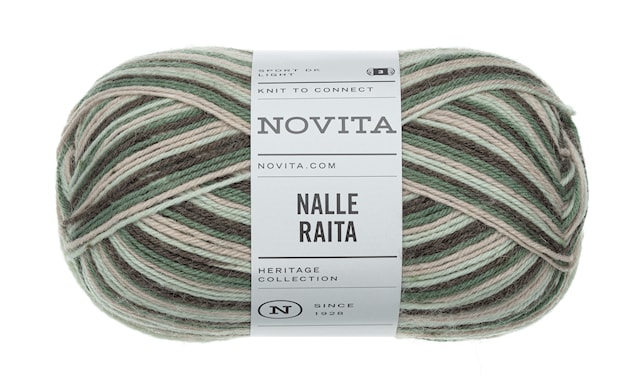 Produktbild 1 för Novita Nalle Raita Garn Ullmix 100g Vätte (8201) Novita
