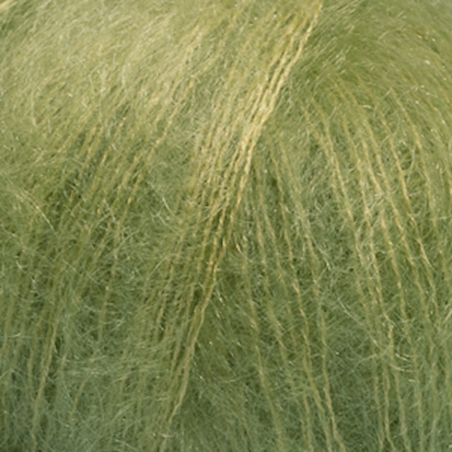 Kid-Silk Garn Mohair Silke 25 g eplegrønn 18 Drops