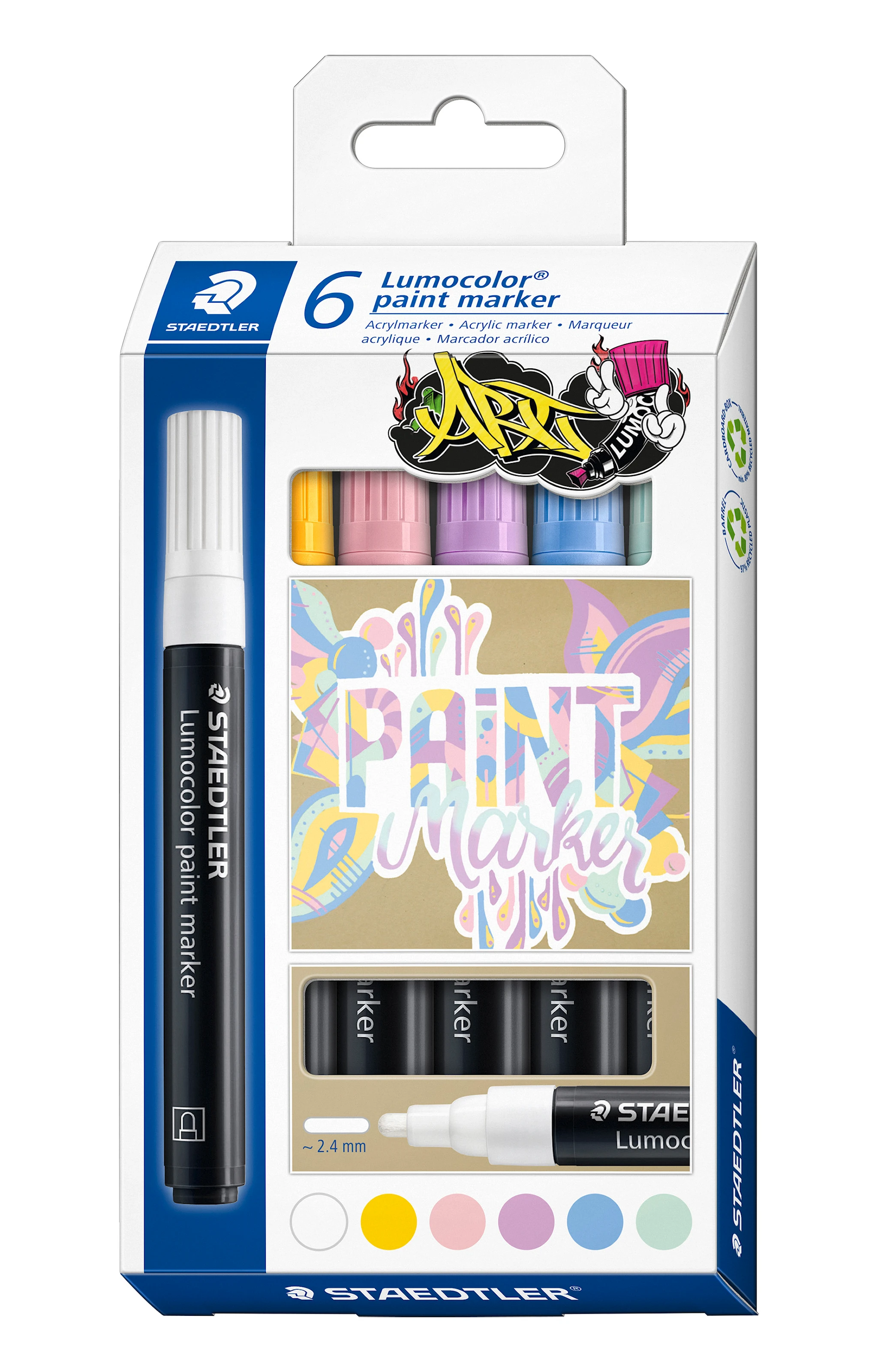 Tuotekuva ille Lumocolor Värimarkerit 6-pack Staedtler