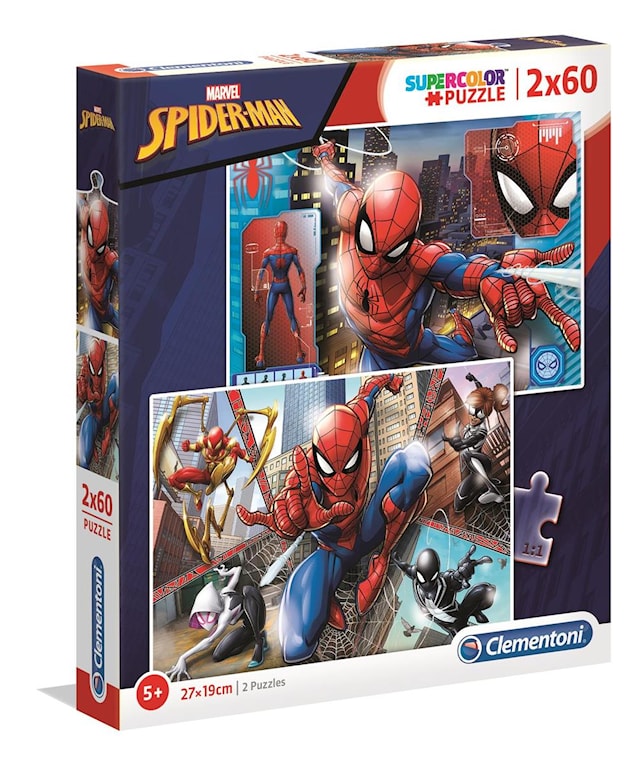 Produktbilde 1 for Spider-Man Puslespill 2x60 brikker Clementoni