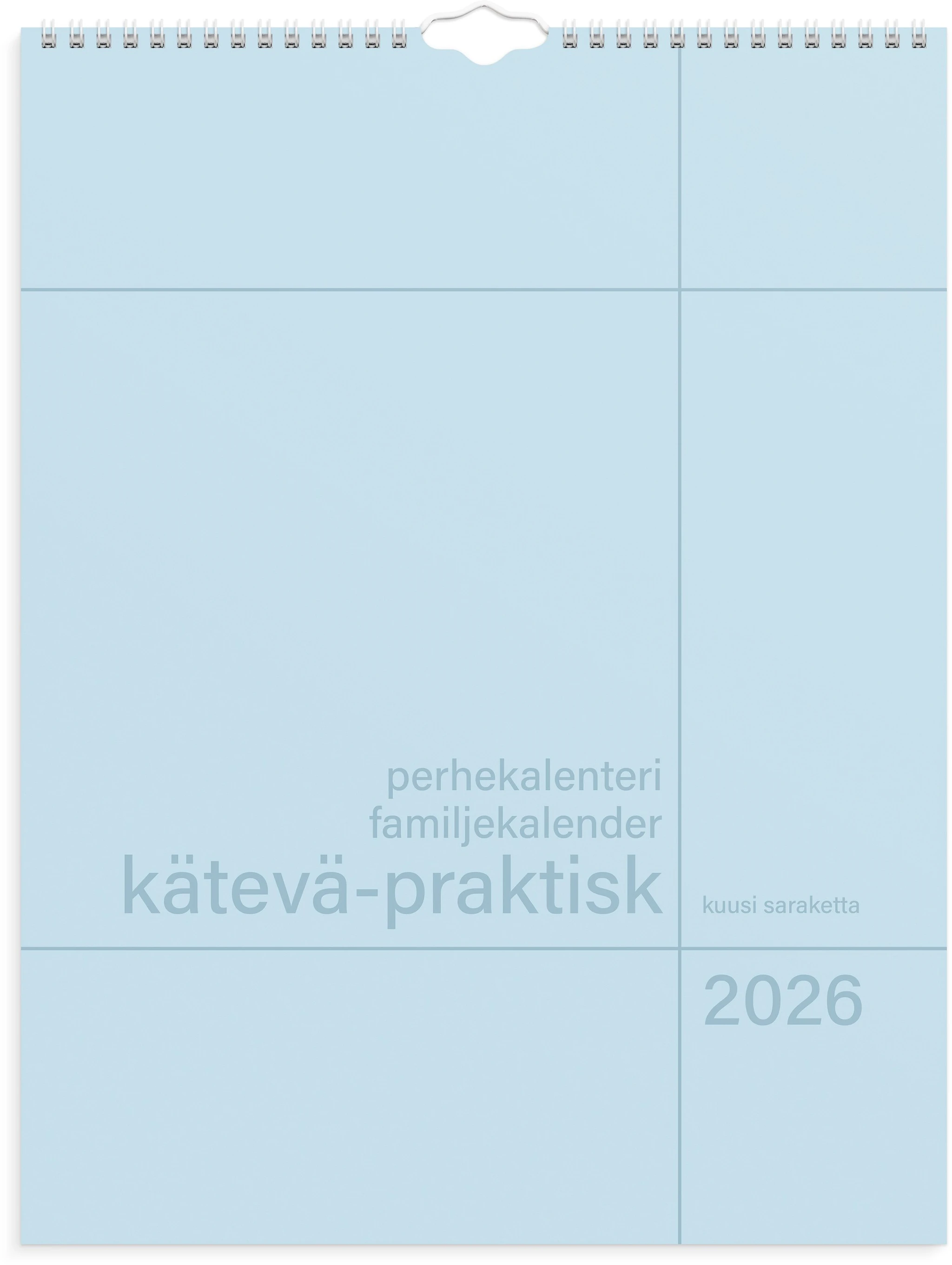Tuotekuva ille Perhekalenteri 2026 Kätevä 295x390 mm Burde