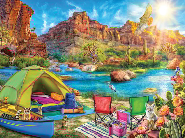 Produktbild 3 för Pussel Canyon Camping 1500 bitar, Ravensburger