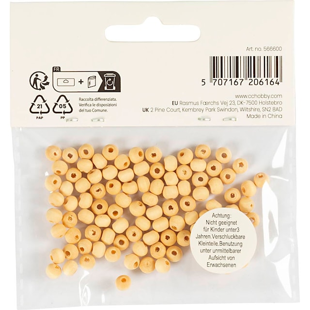 Produktbilde 4 for Treperle, dia. 5 mm, hullstr. 1,5 mm, 100 stk./ 1 pk.