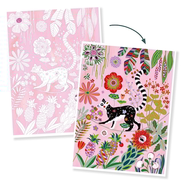 Tuotekuva 4 - Maalauskuvat lintuja väritettäväksi Djeco