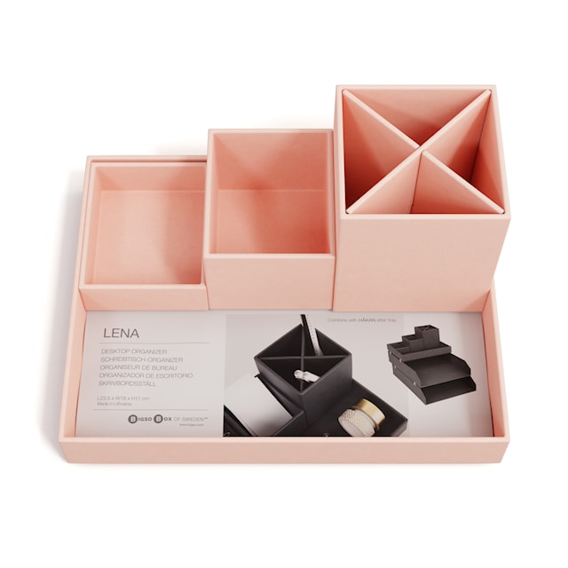 Produktbild 3 för Skrivbordsförvaring 4 delar Dusty Pink Bigso Box of Sweden