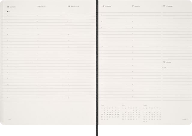 Produktbilde 4 for Kalender 2026 Essential Planner Weekly Vertical XXL Svart Moleskine
