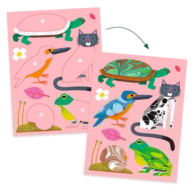 Produktbild 4 för Marmoreringskit med Bläck och Papper Djeco