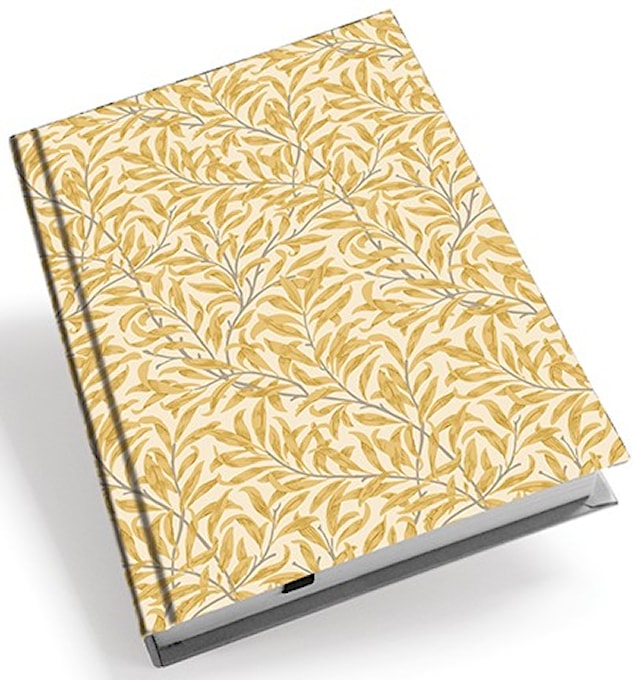 Produktbild 1 för Anteckningsbok Hardcover A6 William Morris Modern Willow Bough Gul Linjerad