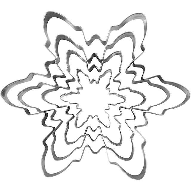 Produktbilde 1 for Utstikksformer, Snøfnugg, H: 2,5 cm, str. 6-16,5 cm, 1 stk./ 1 pk.