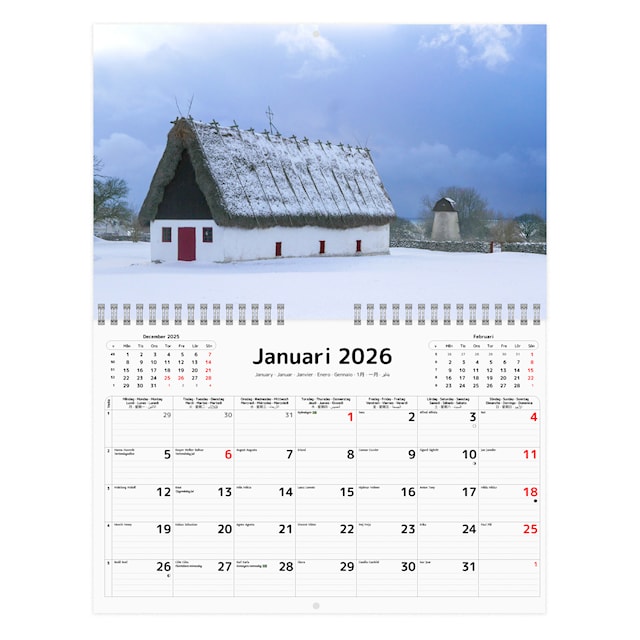 Produktbild 2 för Väggkalender Gotland 2026