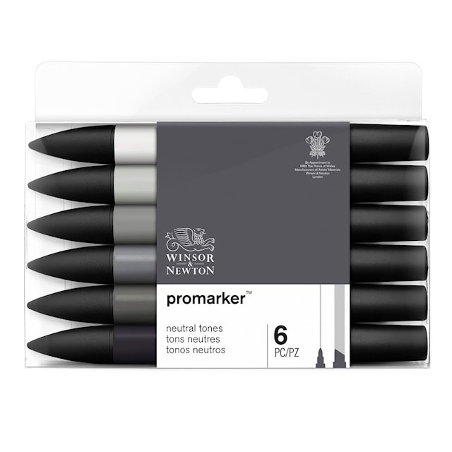 Produktbild 3 för Promarker Neutral Tones Set 6-pack Winsor & Newton