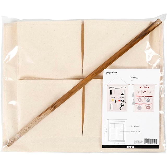 Tuotekuva 2 - Ripustettava säilytyslokerikko, Kork. 46 cm, Lev: 34 cm, vaalea natural, 1 kpl