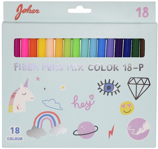 Tusjpenner Fine 18-pack