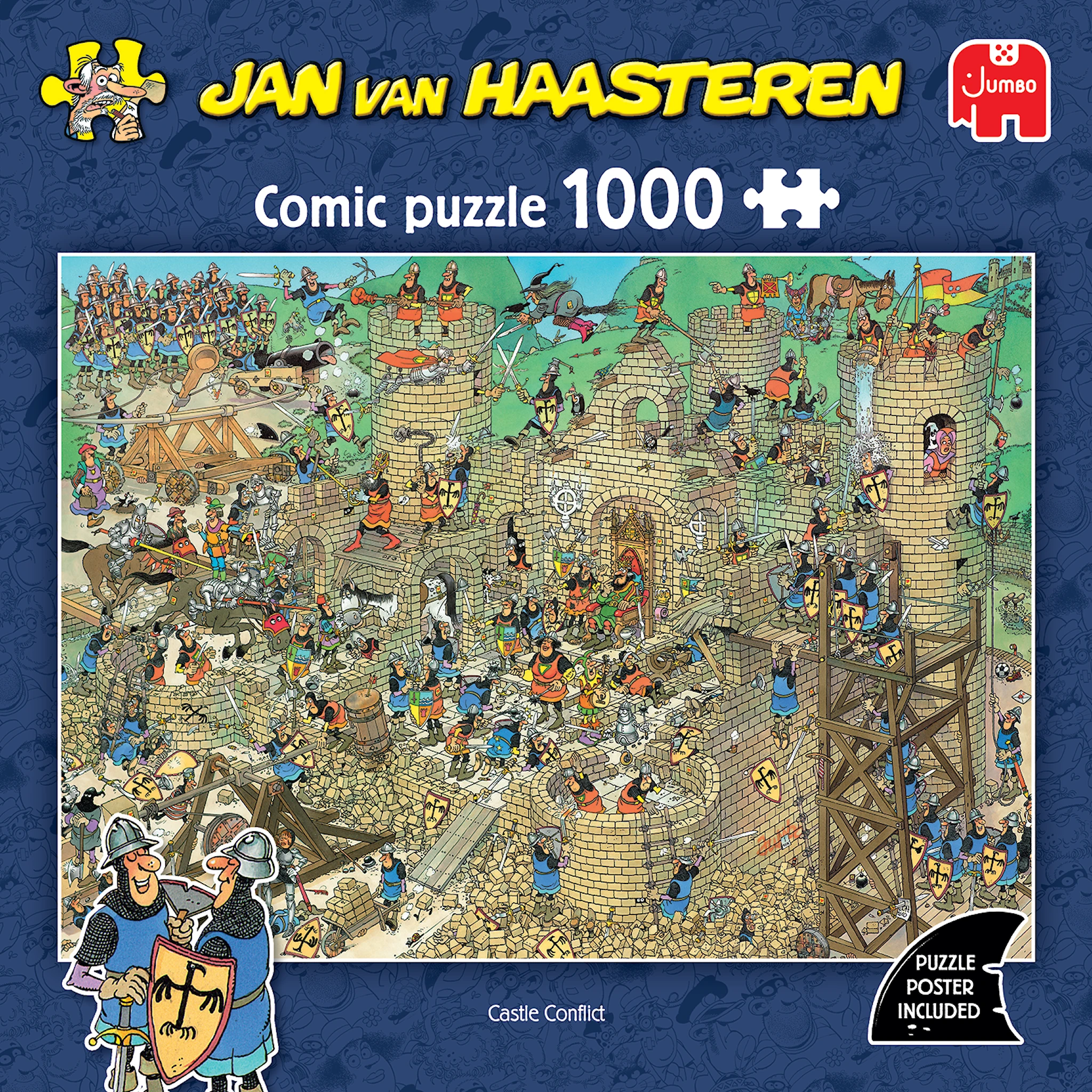 Produktbild för Jan van Haasteren Castle Conflict Pussel 1000 bitar