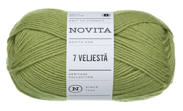 7 Veljestä Lanka Villasekoite 100 g artisokka 330 Novita