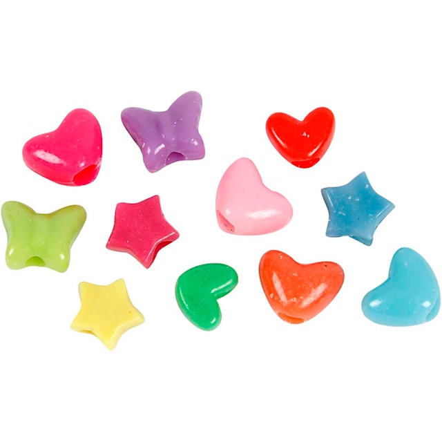 Produktbild 1 för Plastpärlor Figurmix dia 10 mm 125 ml