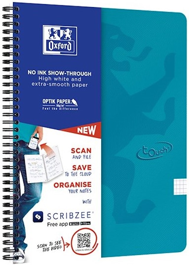 Produktbilde 1 for Notebook Touch A4+ Rutad Turkos Oxford